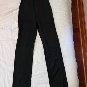 Petal & Pup Black Zippered Pants with ankle slit